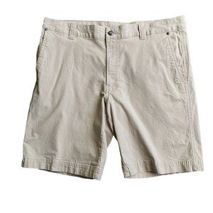 Columbia Chino Shorts Mens 38 Beige Khakis Bermuda Golf Zipped Pocket Golfing